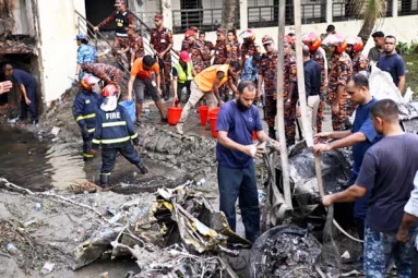 16 dead after Bangladesh Air Force jet crashes into Dhaka school 16 dead after Bangladesh Air Force jet crashes into Dhaka school