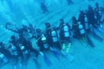 Guinness world record for the longest human chain underwater, Nri Along With a Team Creates Guinness World Record, nri and team creates guinness world record, Scuba diving
