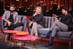Karan Johar, Bollywood, baahubali trio shares coffee couch on koffee with karan, Director rajamouli