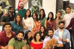 Allu Sirish, Vaishnav Tej, mega heroes bond over christmas party, Mega heroes
