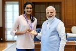 narendra modi, narendra modi meets pv sindhu, india s pride narendra modi meets world champion pv sindhu, Saina nehwal