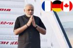 India PM and Angela Merkel, Modi Stephen Harper Canada, indian premier leaves for france germany canada, Hannover messe