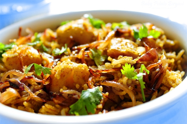 Vegetable Biryani with Baby Potatoes! },{Vegetable Biryani with Baby Potatoes!