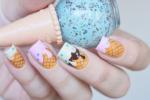 Ice cream coating on nails, Ice cream nails, interesting ice cream nails, Latest nail art