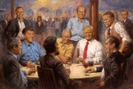 Trump, Trump, trump mocked over white house painting, Coke Trump, Trump, trump mocked over white house painting, Coke